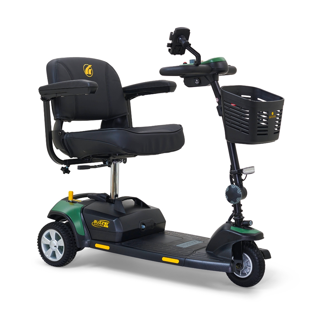 Golden Tech Buzzaround XL 3-Wheel Mobility Scooter - Matte Green right